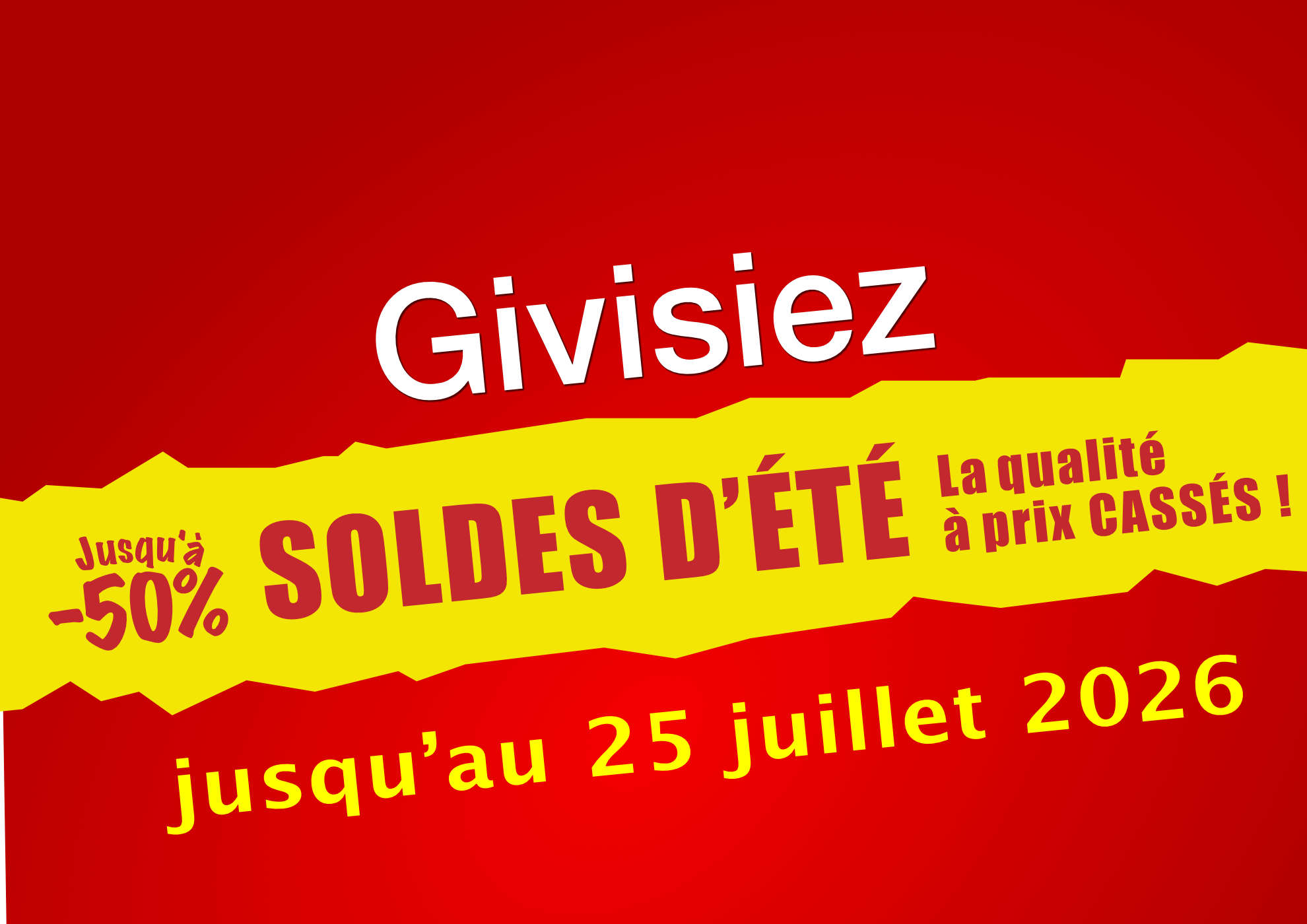 SOLDES D'ETE 2026 &agrave; Givisiez