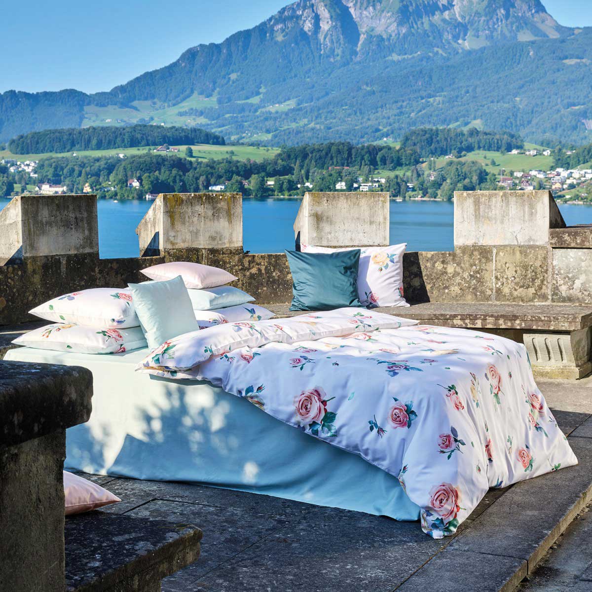 fourre duvet oreiller Antoinette Fischbacher ambiance