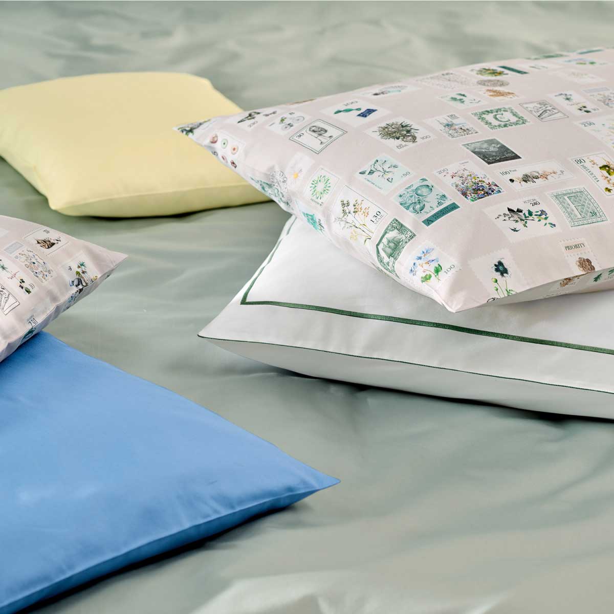 duvet oreiller Smaragd fischbacher lit