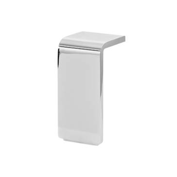 Pied plat m&eacute;tal chrome