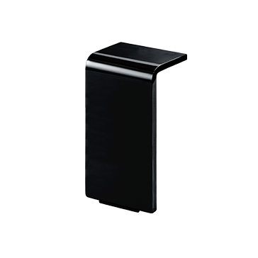 Pied plat m&eacute;tal noir