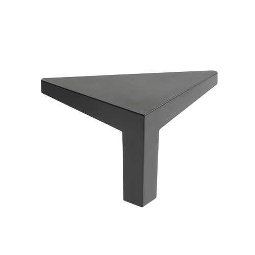 Pied carr&eacute; m&eacute;tal noir