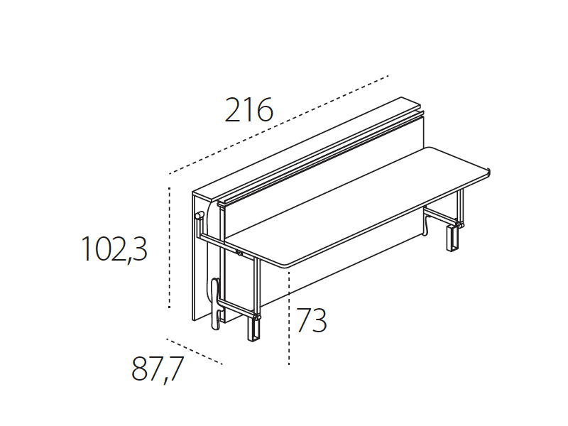 Lit bureau Transformable Escamotable ▷ Cabrio CLEI