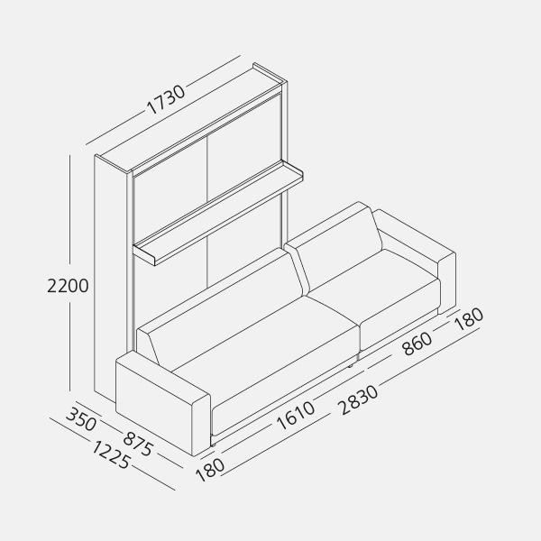 Oslo Sofa Divani 283 CLEI