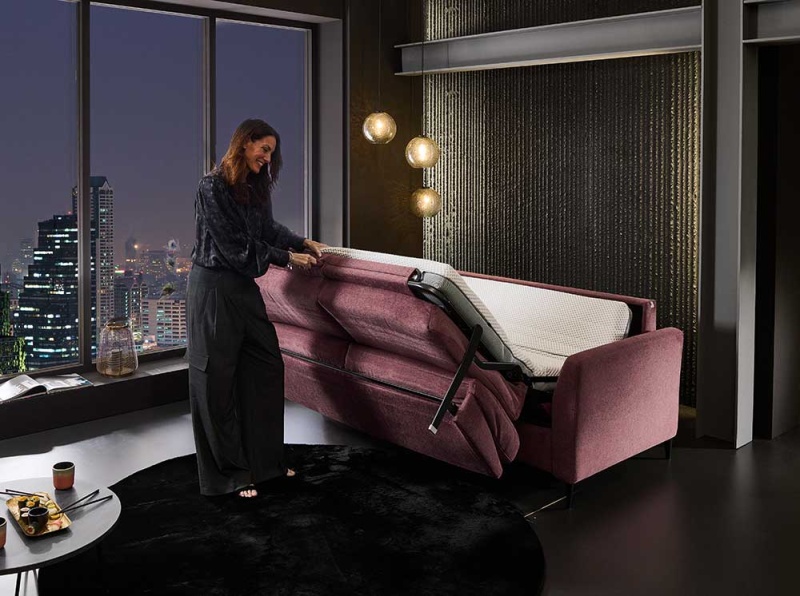 Canap&eacute;-lit MELYA, Hukla HU-LS23121 accoudoirs F, Confort-Lit Vaud, Fribourg