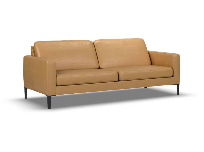 Canapé N-SERIES Narvik cuir brun clair, IMG Comfort chez Confort-Lit Givisiez, Fribourg