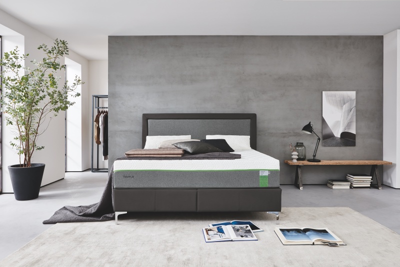tempur_boxspring_bett_frame_grey_duo_mit_hybrid_matratze_cooltouch_front