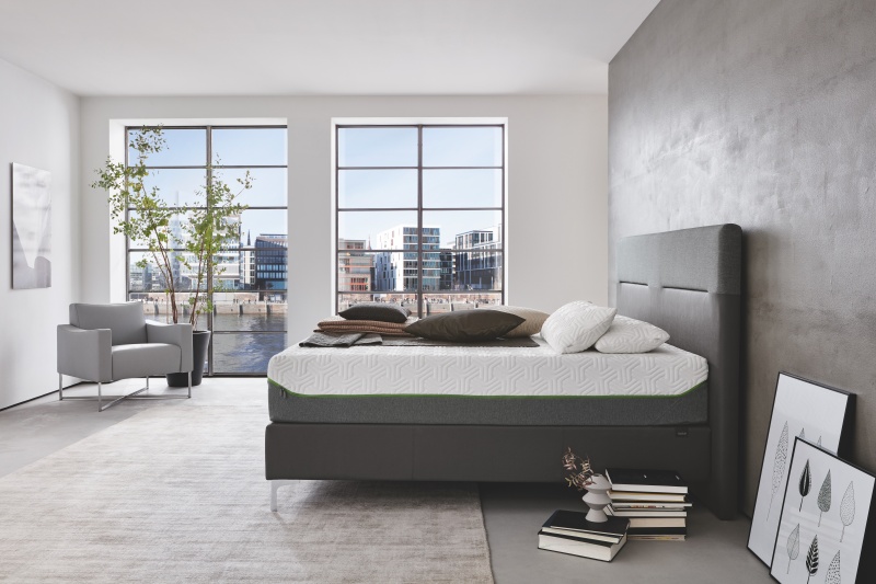 tempur_boxspring_bett_texture_grey_duo_mit_hybrid_matratze_cooltouch_seitlich