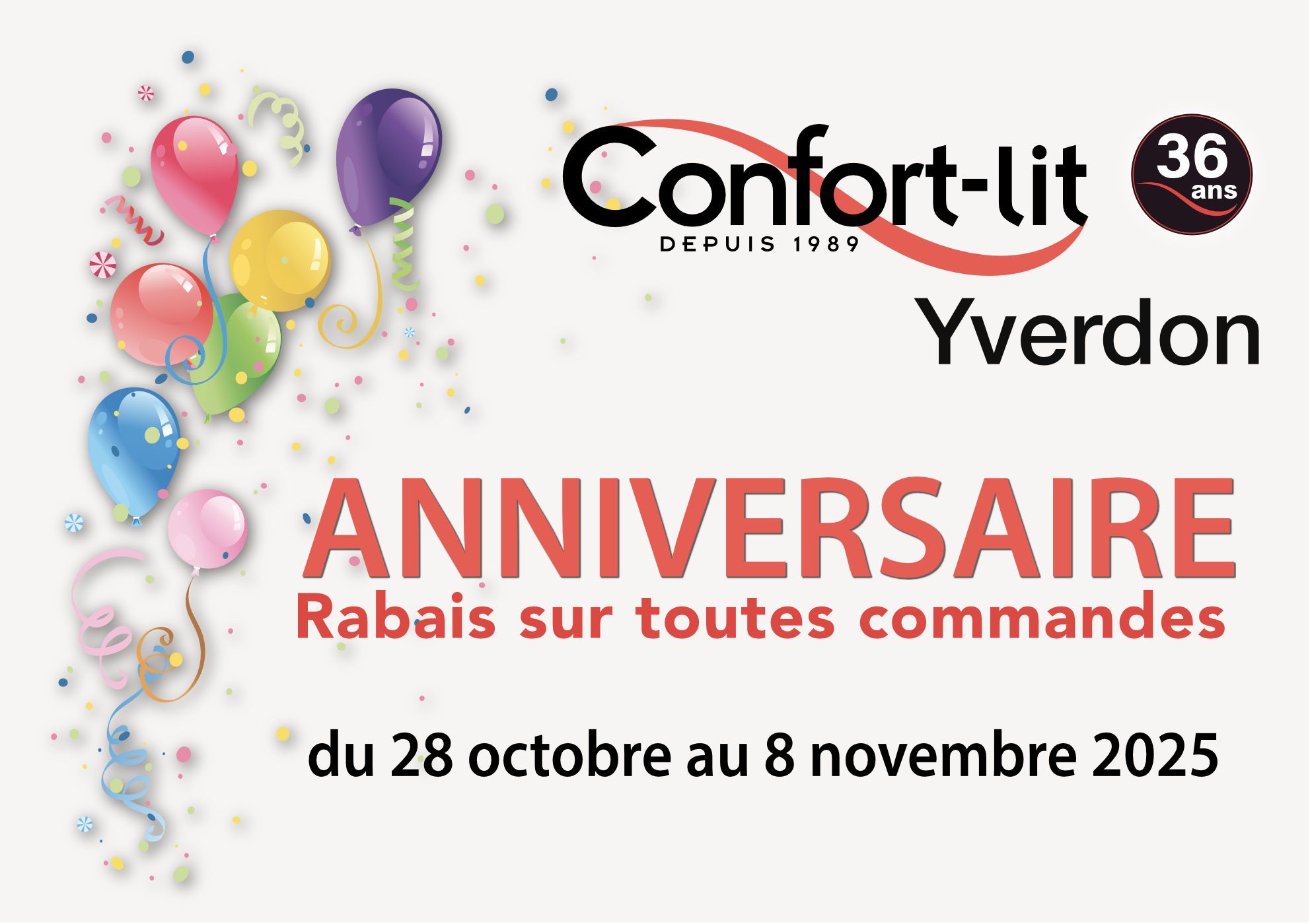 Anniversaire Confort-Lit Yverdon 2025